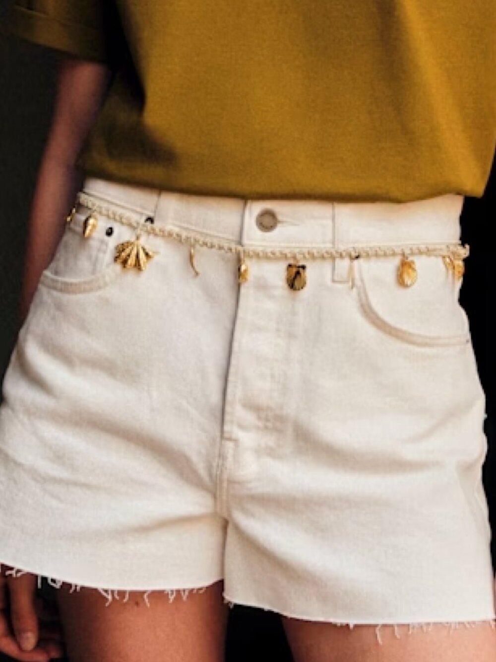 Sezane Le Summer Shorts Ecru